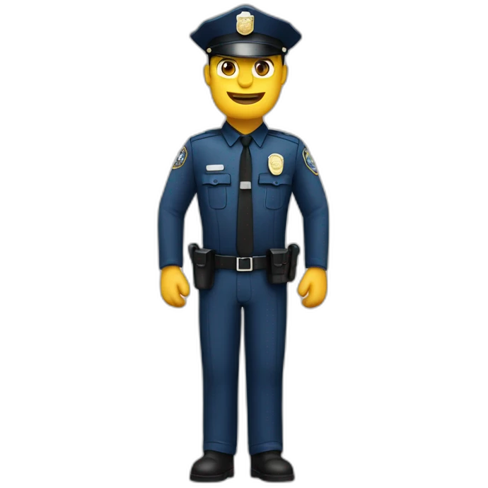A policeman do stop by hand  emoji