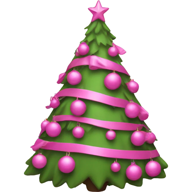 pink christmas tree emoji