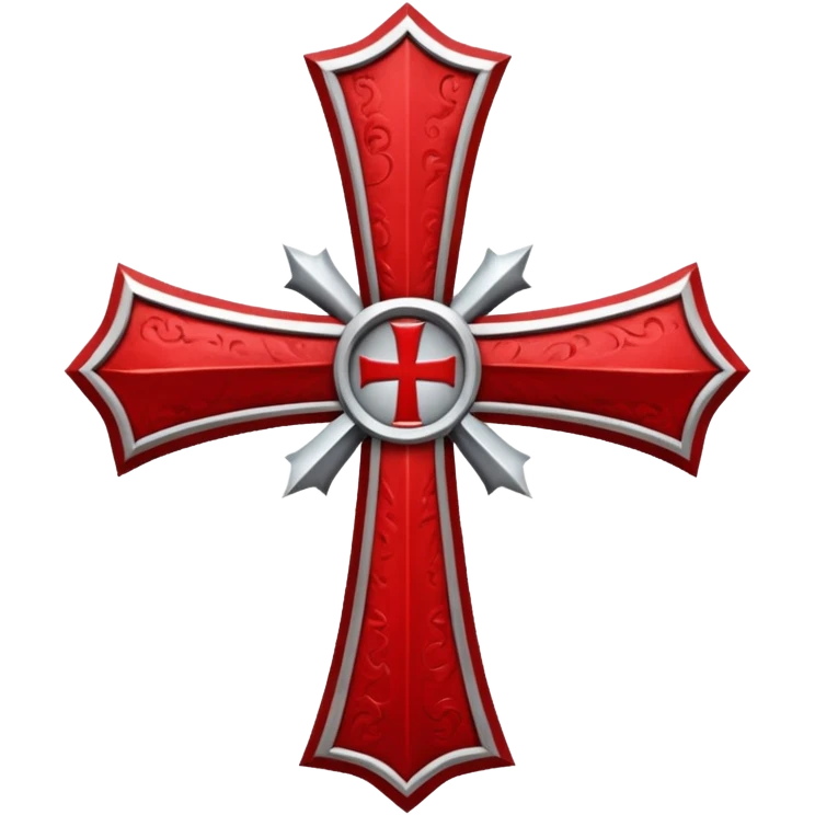 the red patea cross of the knights templar emoji