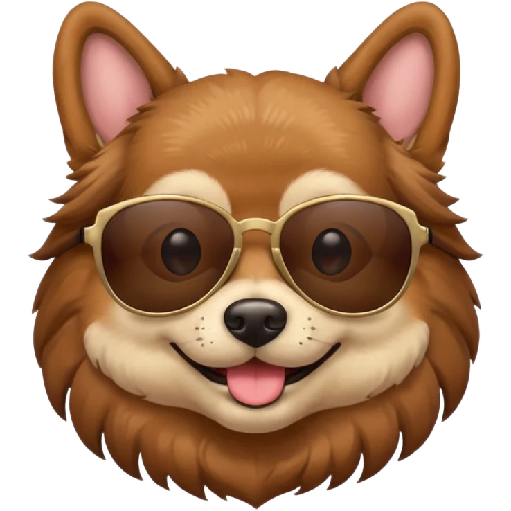 Dog wearing sunglasses emoji