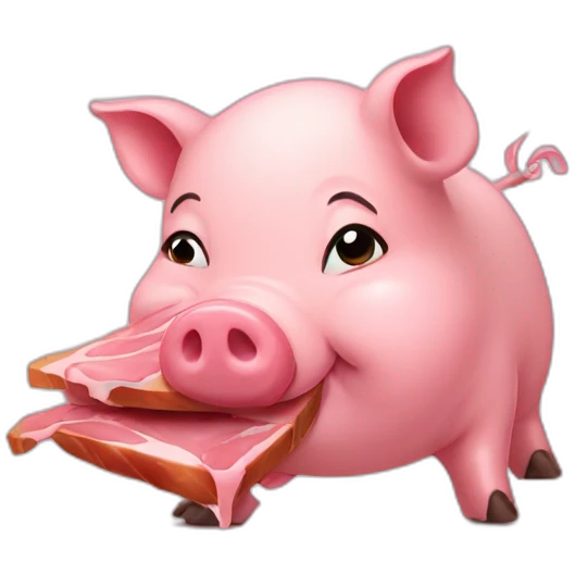 Mother pig eat ham emoji