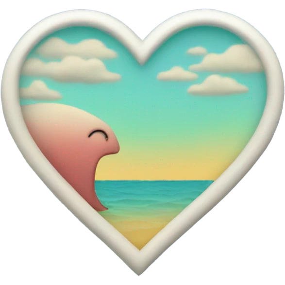 Heart with the sea colour  emoji