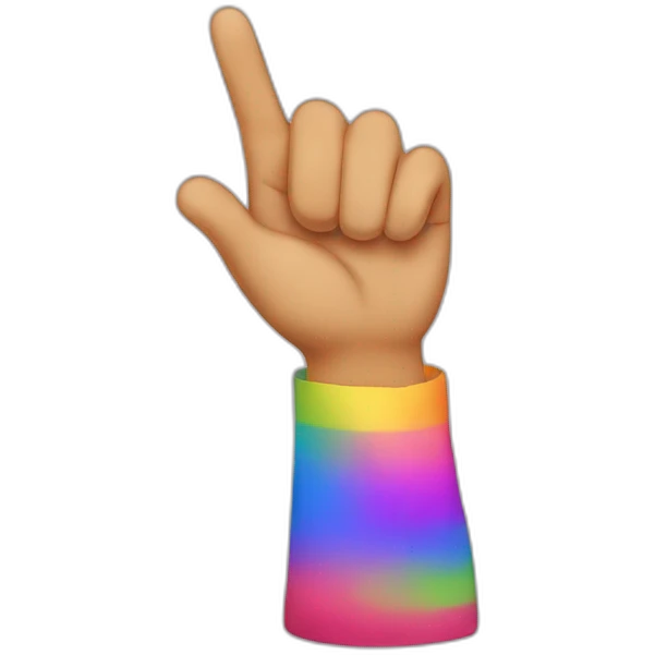 Gay sing hand sing  emoji