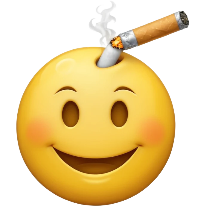 Smiley face smoking a cigarette  emoji
