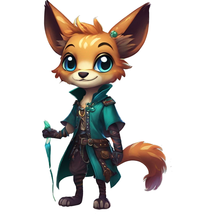Cool cute Kawaii edgy fantasy shiny animal  fursona Fionbri vernid by griffsnuff & LiLaiRa & Falvie full body emoji