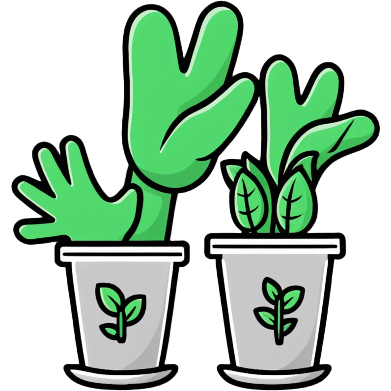 gardening gloves seeds and plant pots emoji