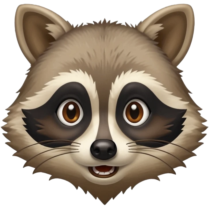 Startled panicked raccoon who got caught emoji