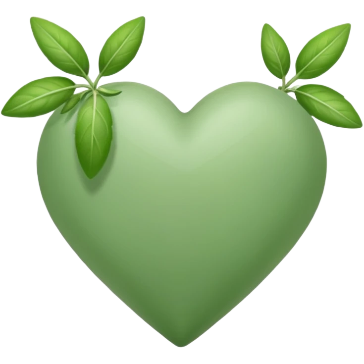green sage heart full emoji