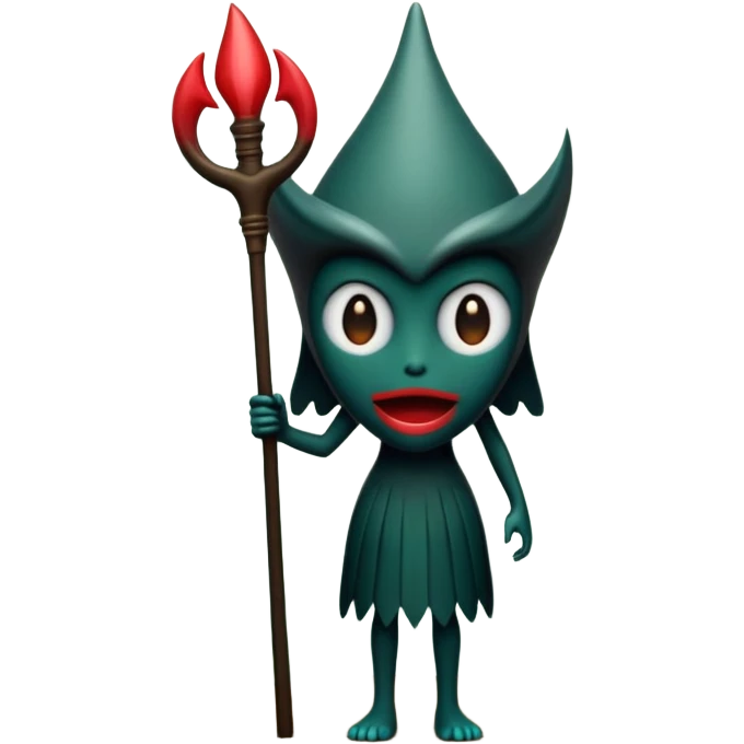 Siren Head emoji standing in a forest emoji