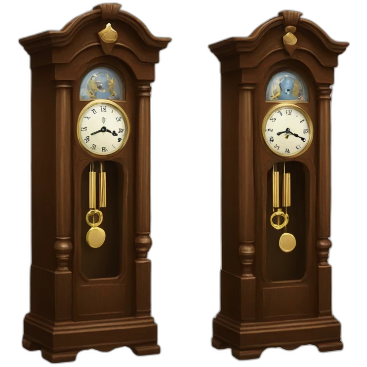 Aggressive grandfather clock emoji