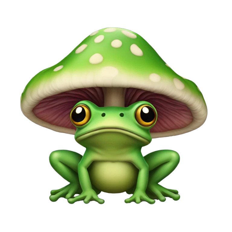 Magic mushroom frog emoji