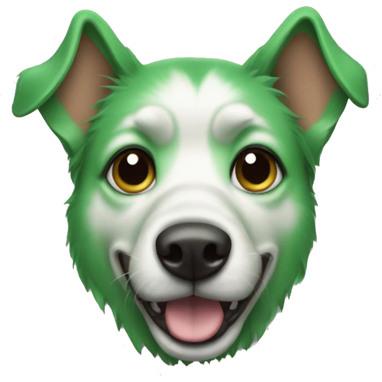 green dog emoji
