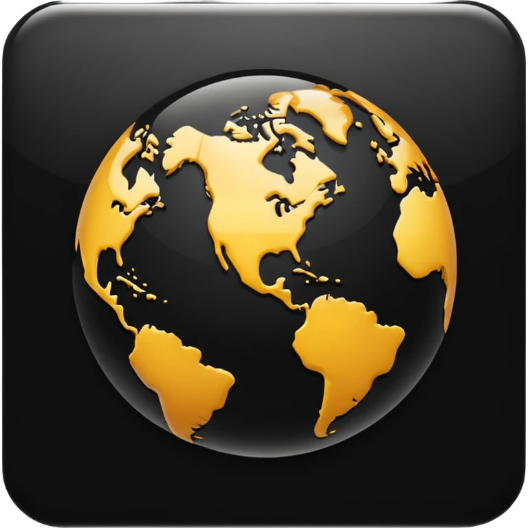 world wide web icon in black emoji