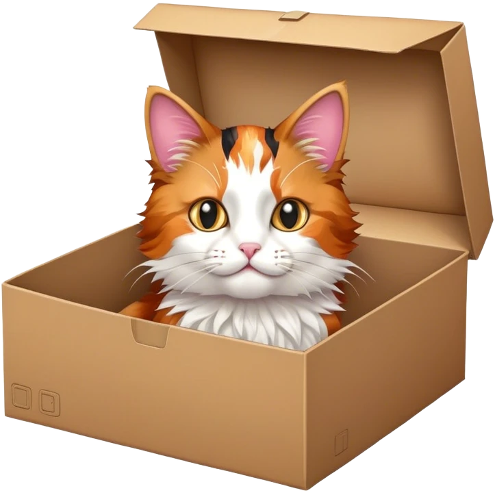Cat in a shoebox  emoji