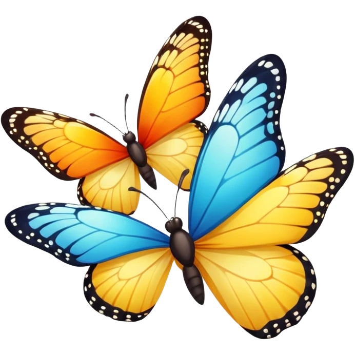 Butterflies and sunshine emoji