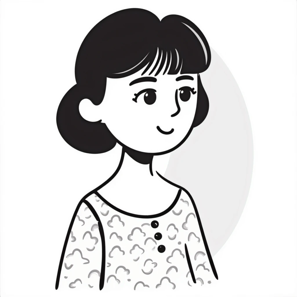 Attractive woman with dark brown bangs and light natural makeup emoji