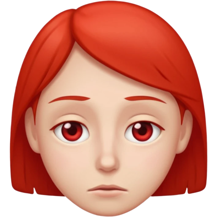 very tired with red-ish eyes emoji