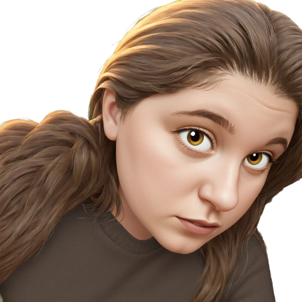 girl in grass with brown hair emoji