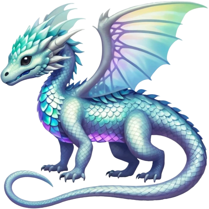 A bright whiteish iridescent divine legendary spiritual ethereal beautiful Fakémon-creature emoji