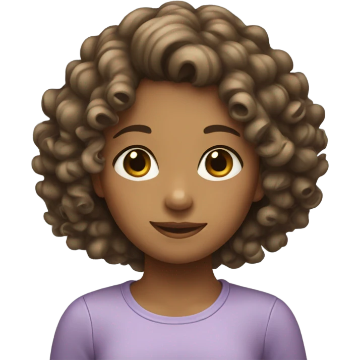 Curly hair girl emoji