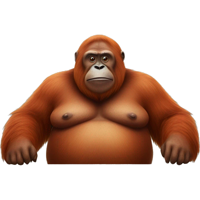 Fat orangutan emoji