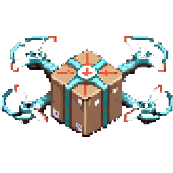 delivery drone with package emoji