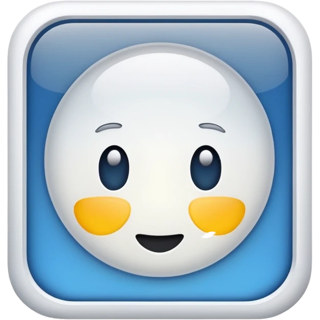 An app with a big text box emoji