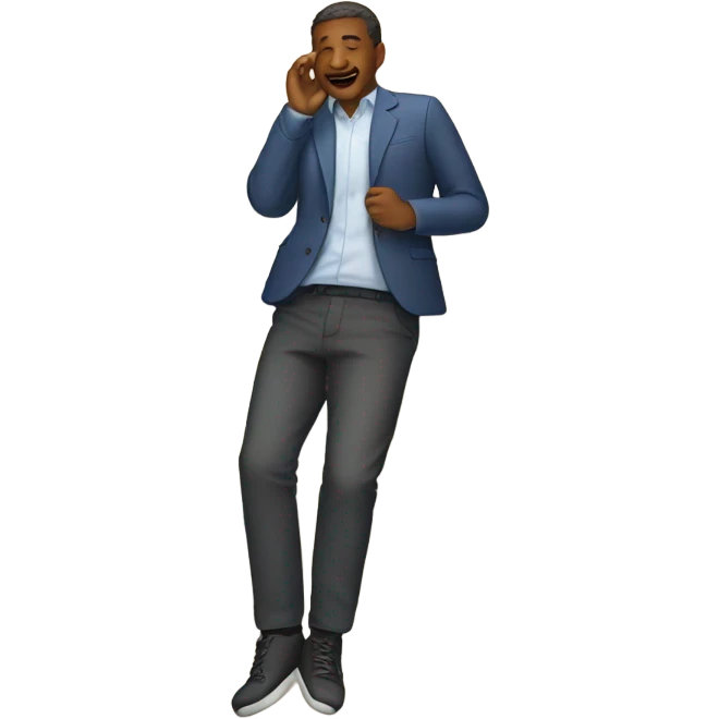 a man laying on the floor emoji