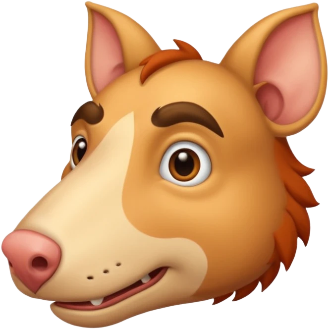 Man with snout and tail emoji