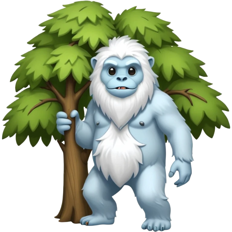 yeti, carrying a big trê emoji