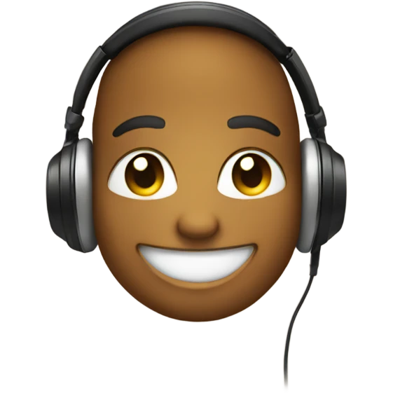 smile with headphones  emoji