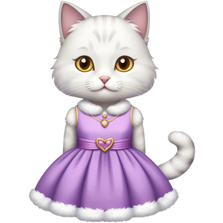 Cat wearing dress  emoji
