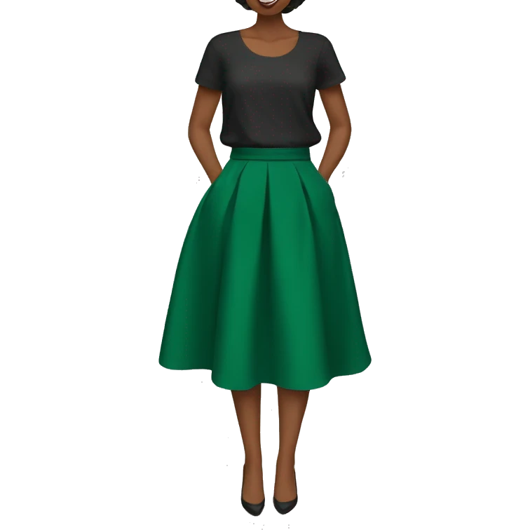 Emerald midi skirt emoji