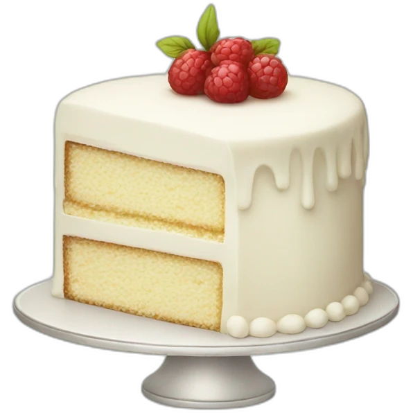 White vintage cake  emoji