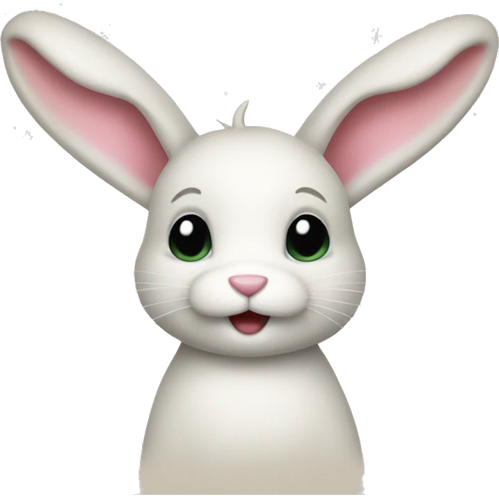 Christmas bunny vanilla emoji