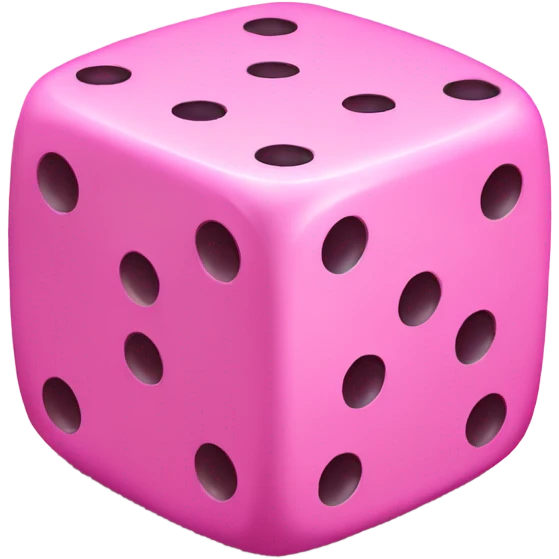 Pink dice emoji