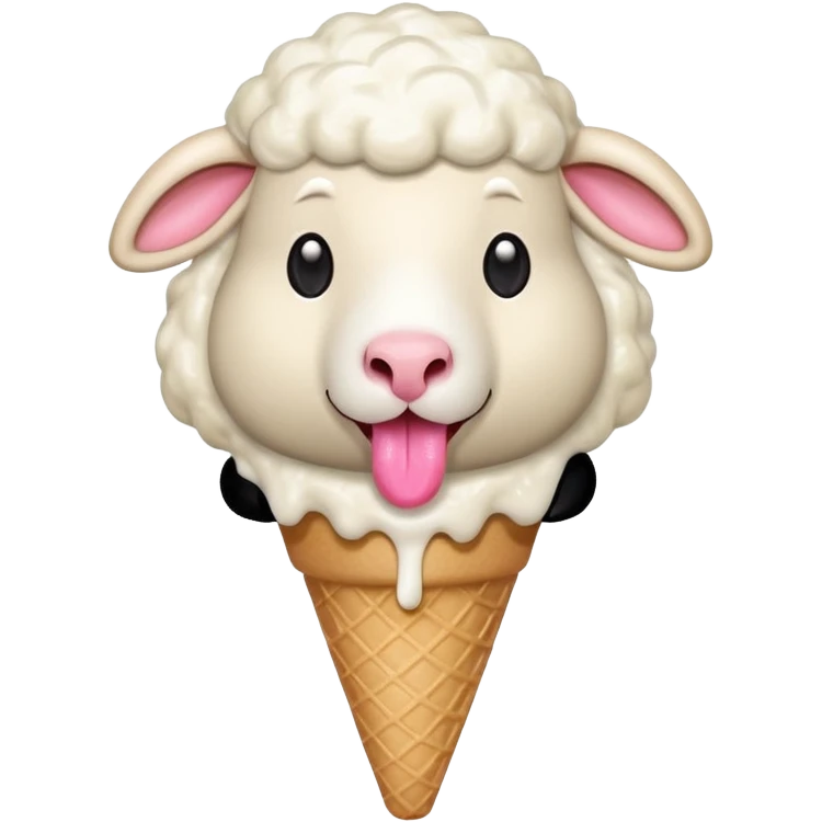 Sheep getting ice cream emoji