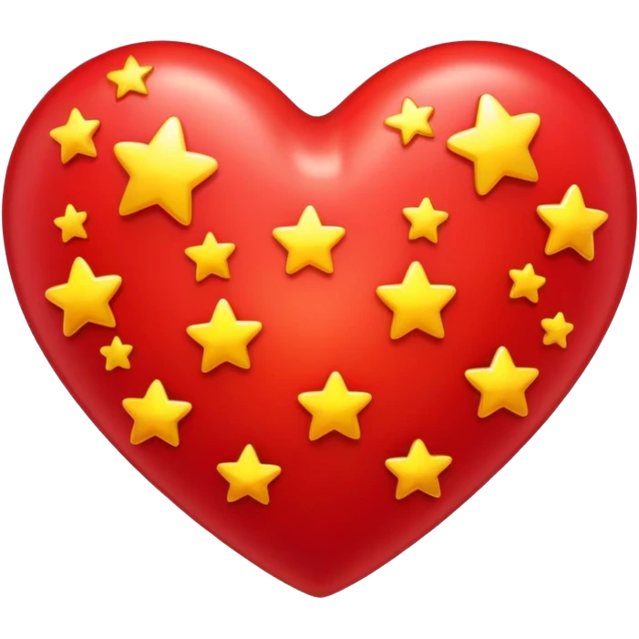 red heart with stars emoji