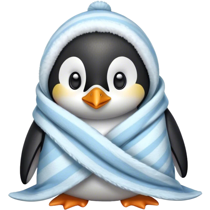 Pinguin mit einer Decke  emoji