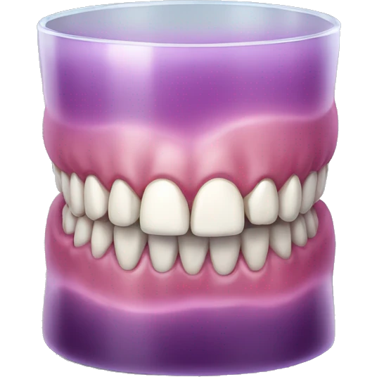 dentures in glass emoji