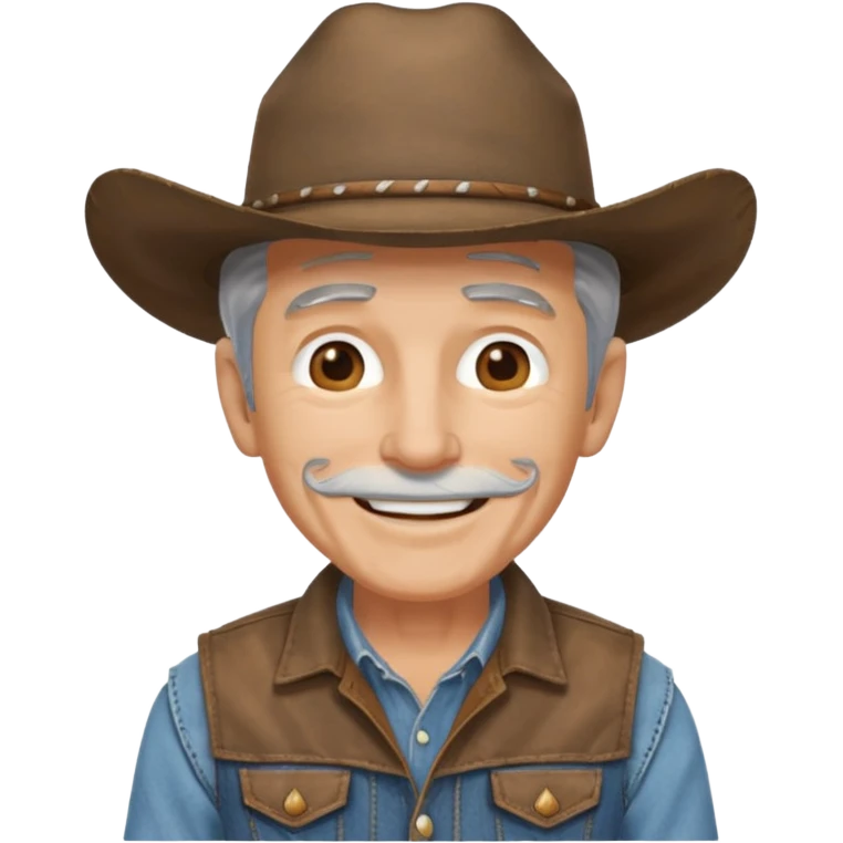 old cowboy with vest emoji