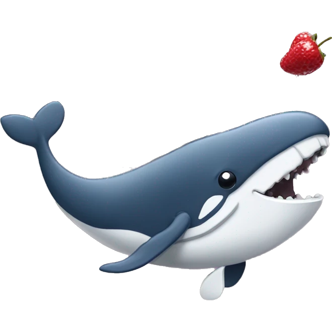 whale eating waffles emoji