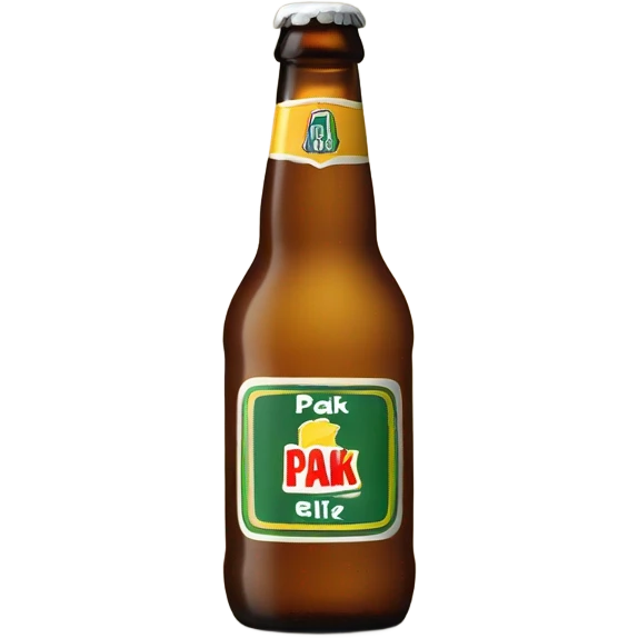 Beer bottle with label “Pacik” emoji