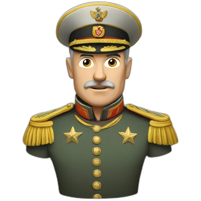 Muscular Russian Army General emoji