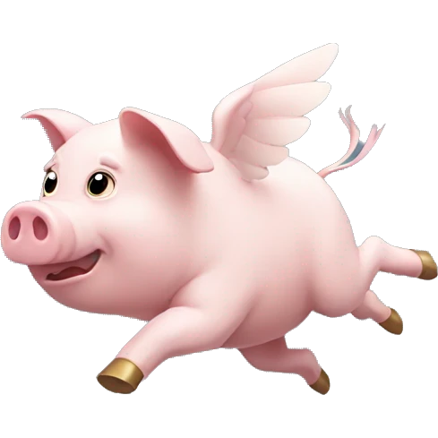 Flying pig emoji