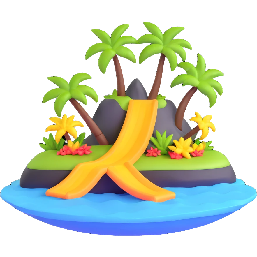 family on a tropical island emoji
