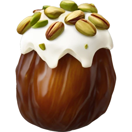 Dates stuffed with goat cheese and pistachios emoji
