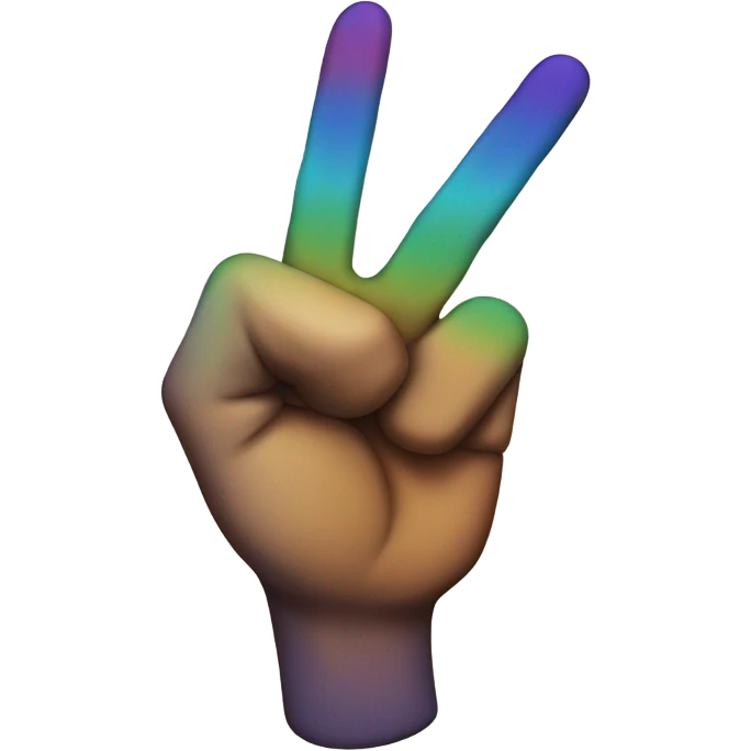 cool peace sign emoji