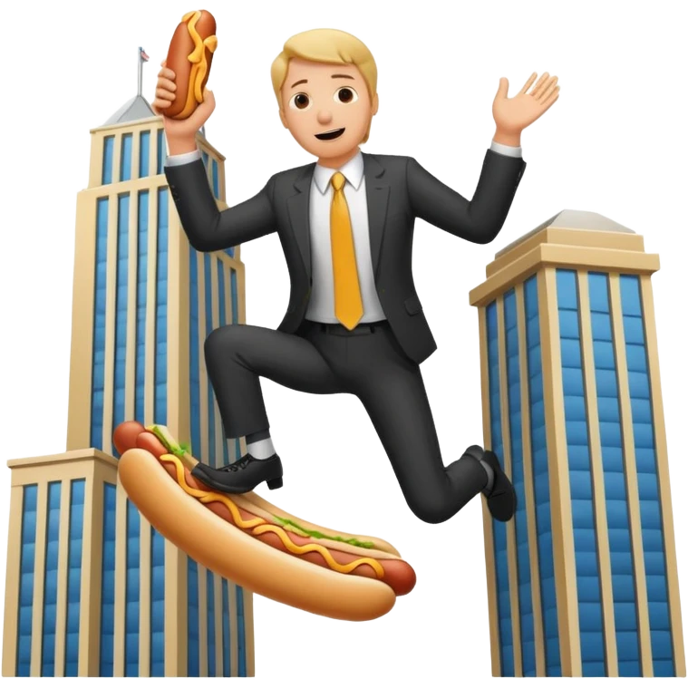 a person awde wanking while jumping off a building while making hotdogs on a pinetree emoji