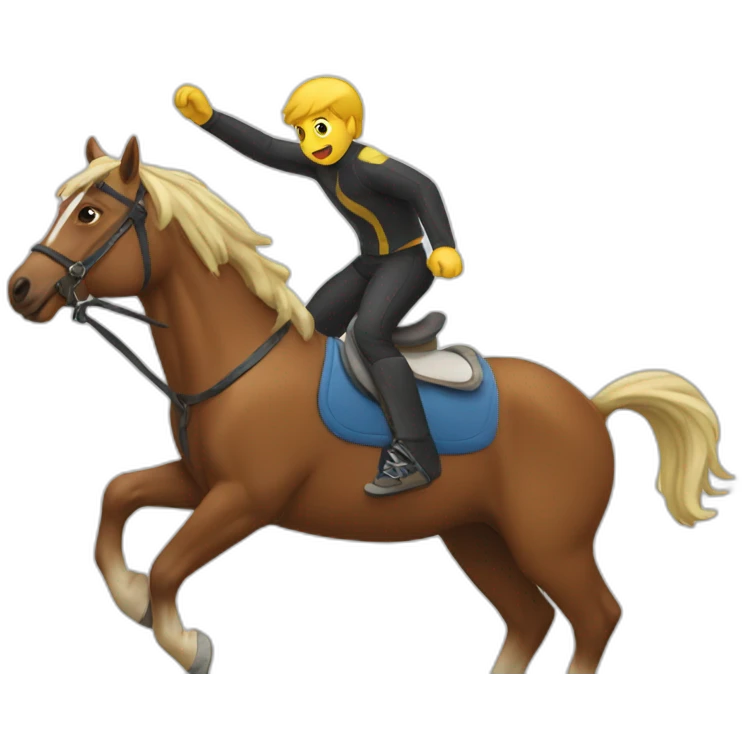 Horse-surfing emoji
